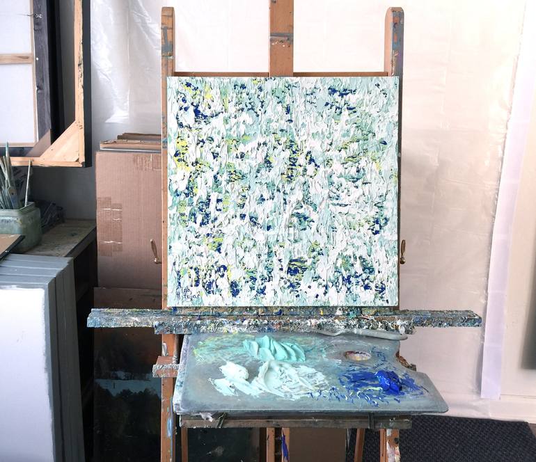 Original Abstract Seascape Painting by Olga Hotujac