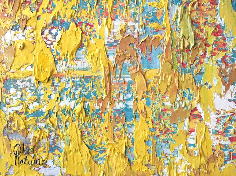 Original Abstract Expressionism Abstract Painting by Olga Hotujac