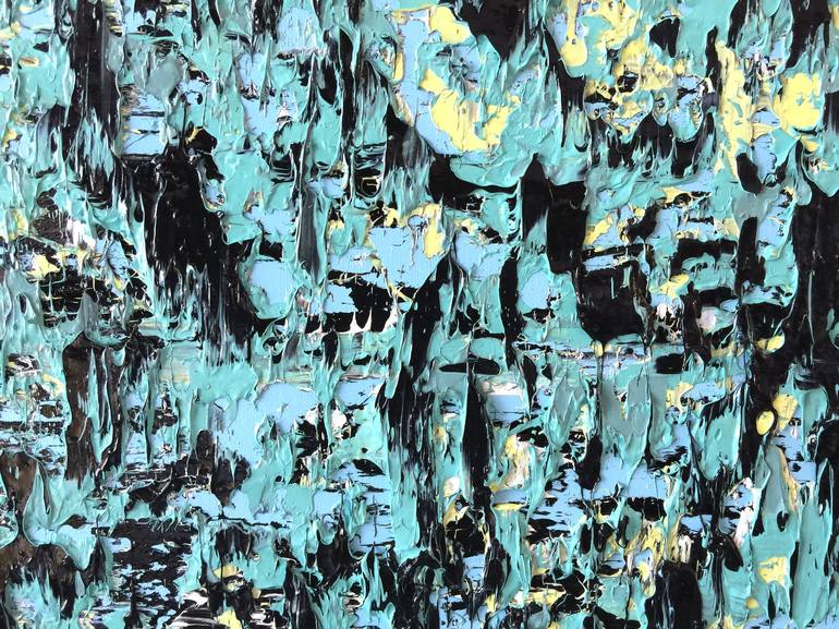 Original Abstract Expressionism Abstract Painting by Olga Hotujac