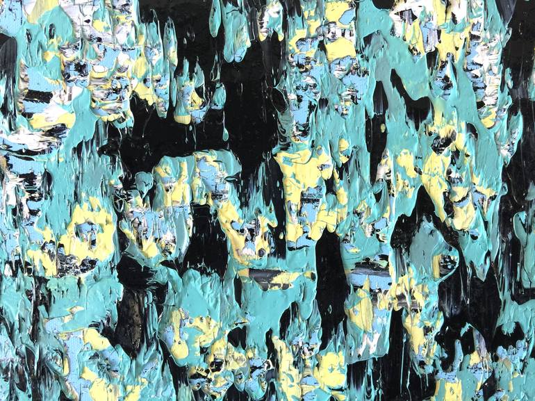 Original Abstract Expressionism Abstract Painting by Olga Hotujac
