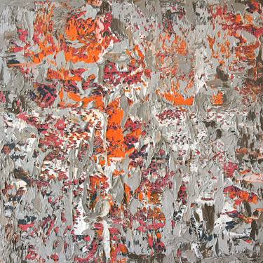 Contemporary Abstract 138. Orange and Grey. thumb