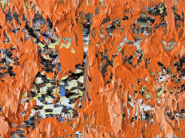 Original Abstract Expressionism Abstract Painting by Olga Hotujac