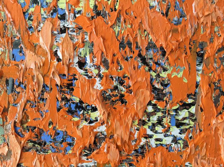 Original Abstract Expressionism Abstract Painting by Olga Hotujac