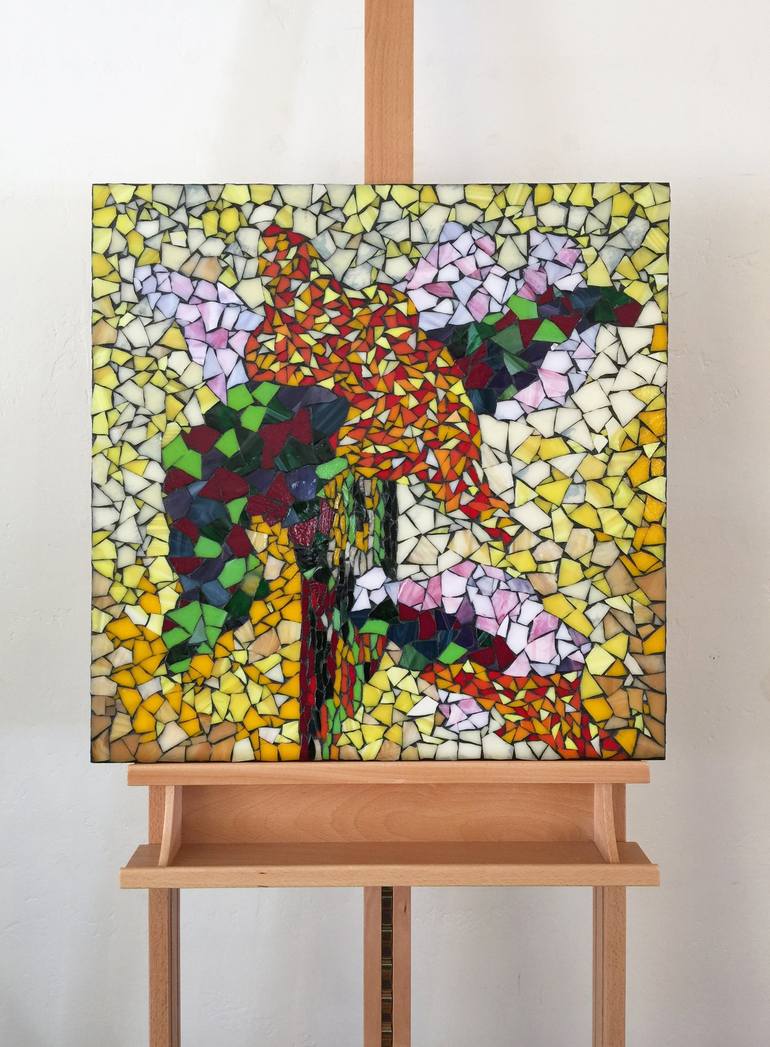Original Abstract Floral Collage by Olga Hotujac
