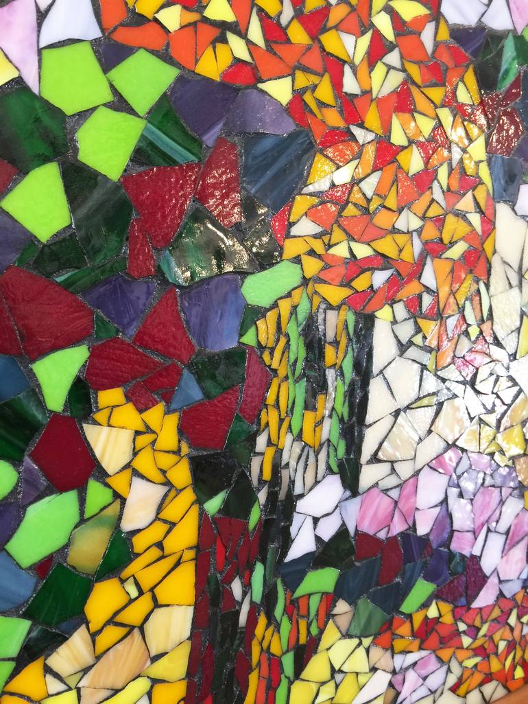 Original Abstract Floral Collage by Olga Hotujac