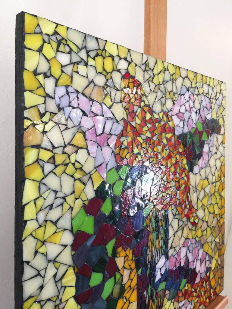 Original Abstract Floral Collage by Olga Hotujac
