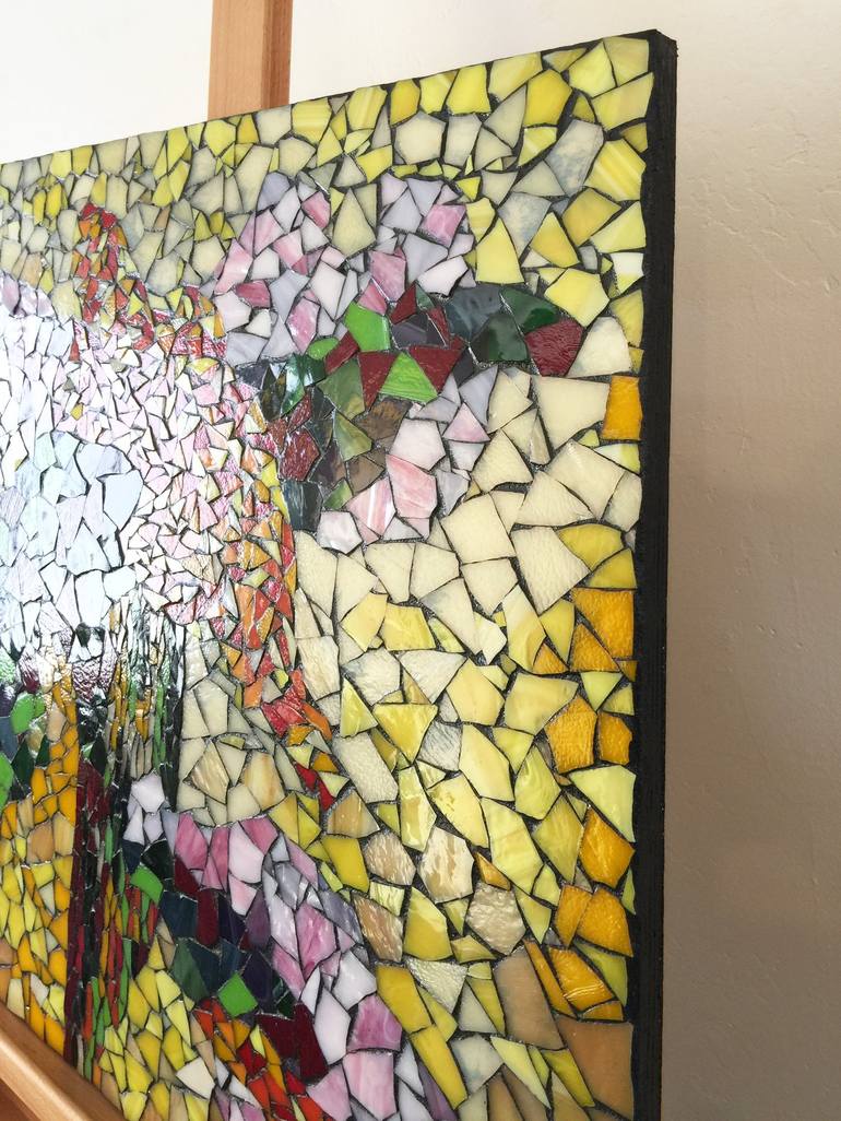 Original Abstract Floral Collage by Olga Hotujac