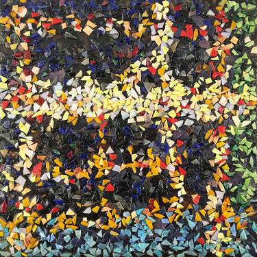 Abstract Mosaic. Yellow, Orange, Green and Blue. thumb