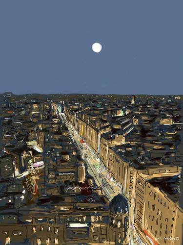 Original Digital Art Cities Printmaking by Javier Crespo