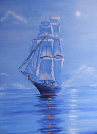 Original Impressionism Ship Paintings by Tamila Shmyh