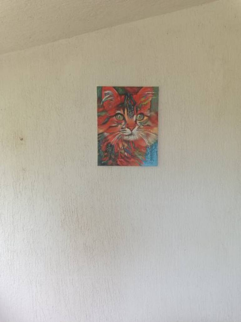 Original Abstract Cats Painting by Filip Petrovic