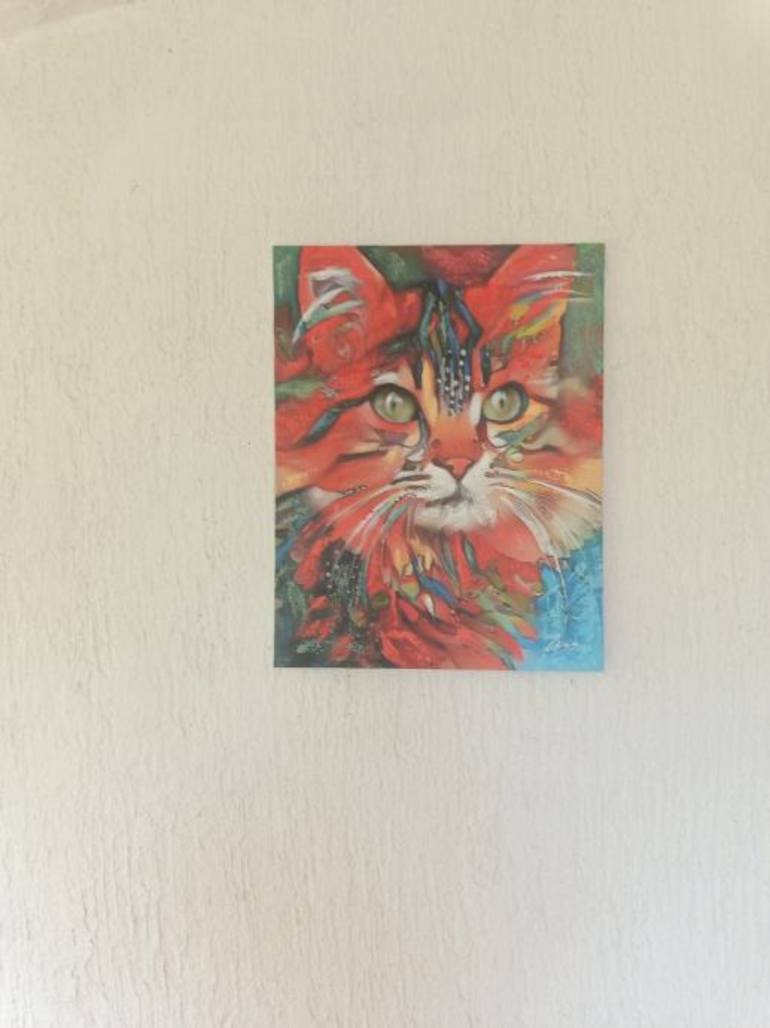 Original Abstract Cats Painting by Filip Petrovic