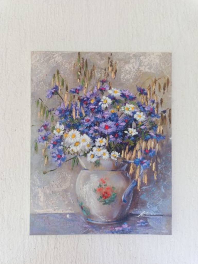 Original Figurative Floral Painting by Filip Petrovic