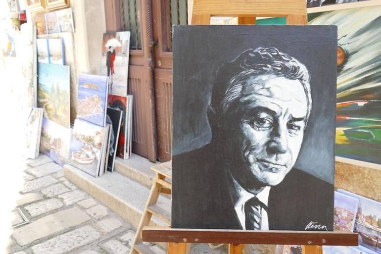 Original Realism Pop Culture/Celebrity Painting by Filip Petrovic