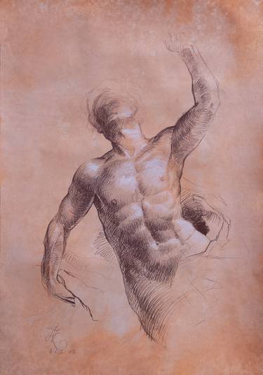 Original Nude Drawings by Aleksander Łęski