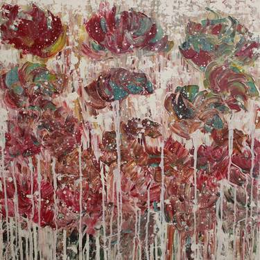 Original Abstract Floral Paintings by Natalia Jens