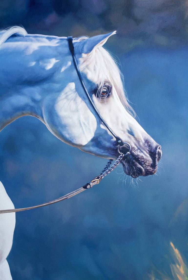 Original Figurative Horse Painting by Edel Alonso