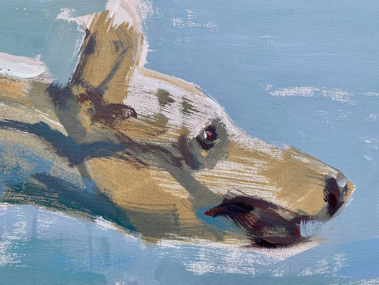 Original Figurative Dogs Painting by Edel Alonso