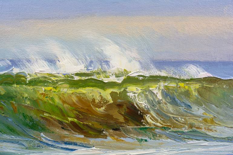 Original Impressionism Seascape Painting by Edel Alonso