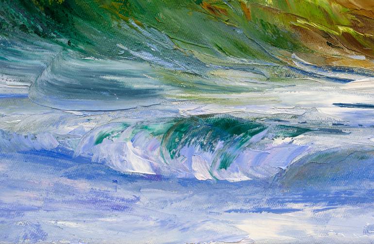 Original Impressionism Seascape Painting by Edel Alonso