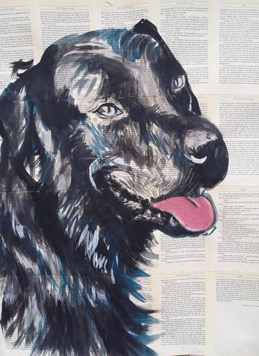 Original Modern Dogs Drawings by Ca Lister