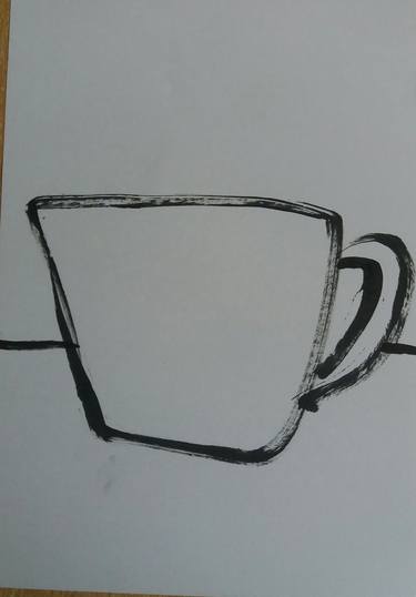 Cup drawing. Still life thumb