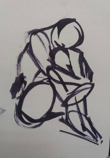 Original Abstract Expressionism Abstract Drawings by Ca Lister