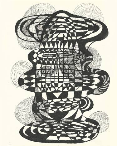 Print of Abstract Geometric Drawings by Arantxa Rodriguez