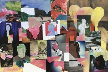 Original Abstract People Collage by Manfred Kirschner