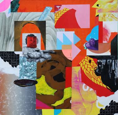 Original Dada Abstract Collage by Manfred Kirschner