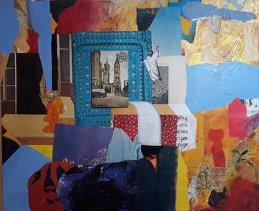 Original Abstract Landscape Collage by Manfred Kirschner