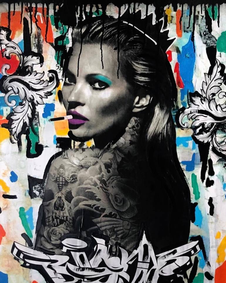 Pop Art Face Tattoo Pop Art Face Tattoo