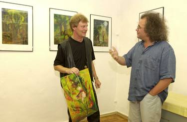 Andreas Vollenweider im Gespräch mit dem Künstler thumb