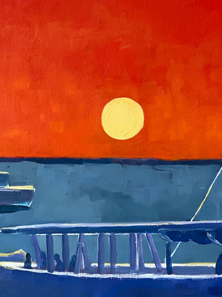 Original Abstract Travel Painting by Isaure De La Presle