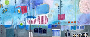 Original Abstract Fantasy Painting by Isaure De La Presle