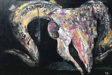 Original Animal Mixed Media by Mongezi Ncombo