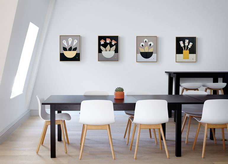 Original Minimalism Still Life Painting by Olga Kolesnik