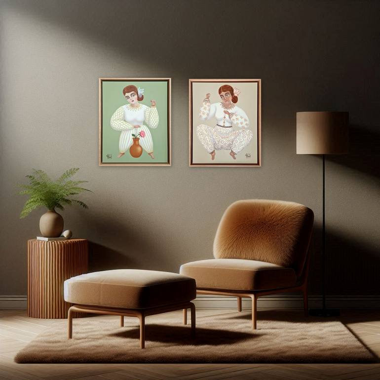 Original Portraiture Women Painting by Olga Kolesnik