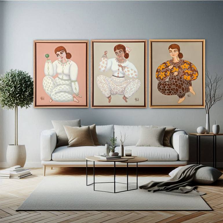 Original Portraiture Women Painting by Olga Kolesnik