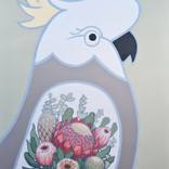 White Cockatoo With Waratah Tattoo - Pop - AUSTRALIANA by Olga Kolesnik