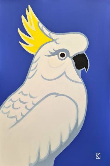 White Cockatoo on Ocean Blue - Pop - AUSTRALIANA thumb