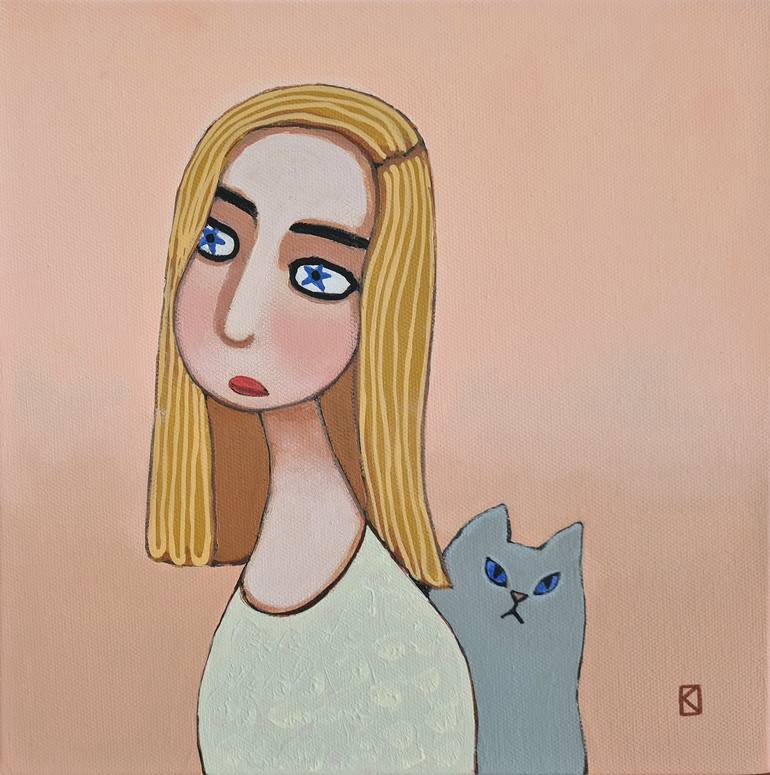Original Minimalism Portrait Paintings by Olga Kolesnik
