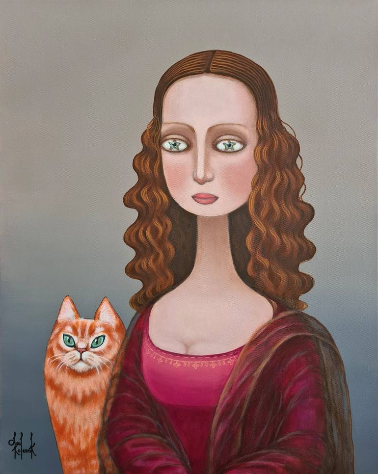 Original Surrealism Portrait Paintings by Olga Kolesnik