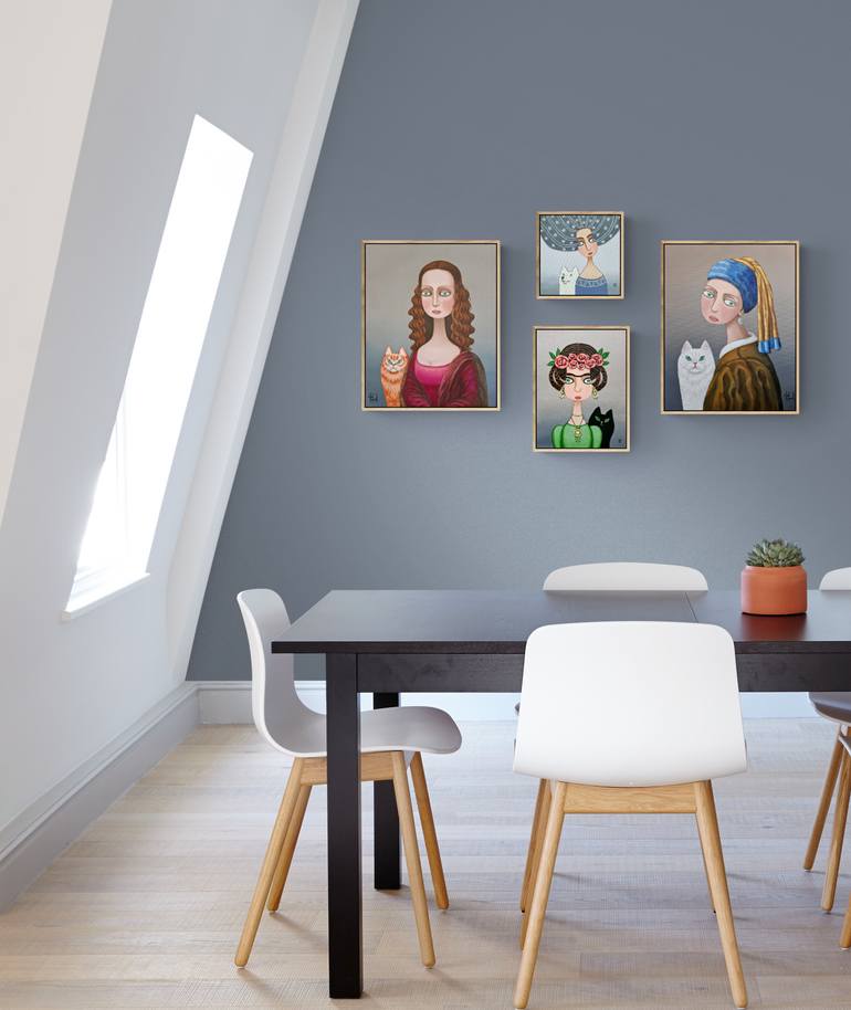 Original Surrealism People Painting by Olga Kolesnik