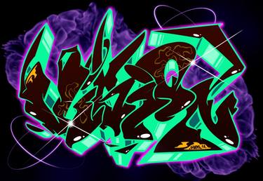 Original Graffiti Mixed Media by Keene Visions