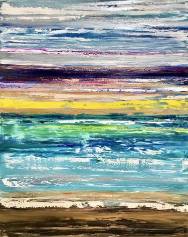 Original Abstract Beach Paintings by Candyss Crosby