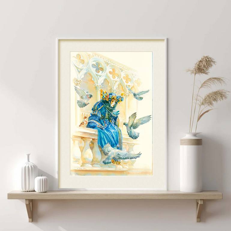 Original Baroque Fashion Painting by Valentyn Orikhovskyi