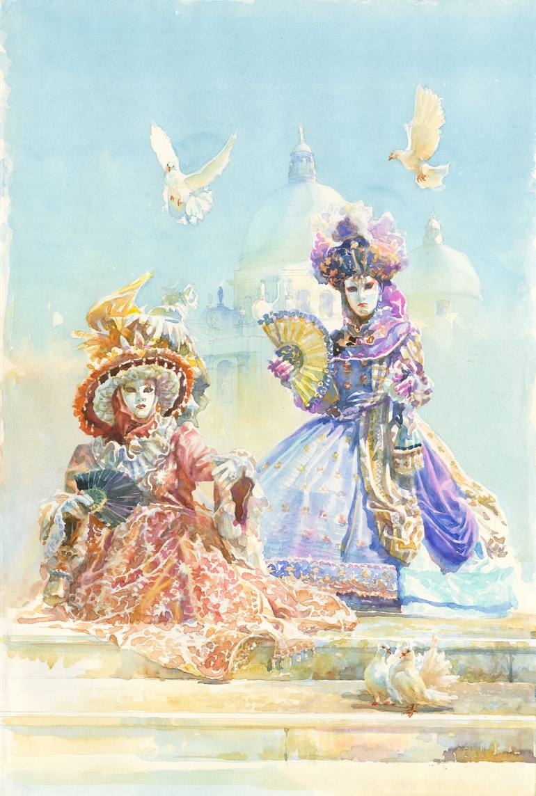 Print of Baroque Fashion Paintings by Valentyn Orikhovskyi