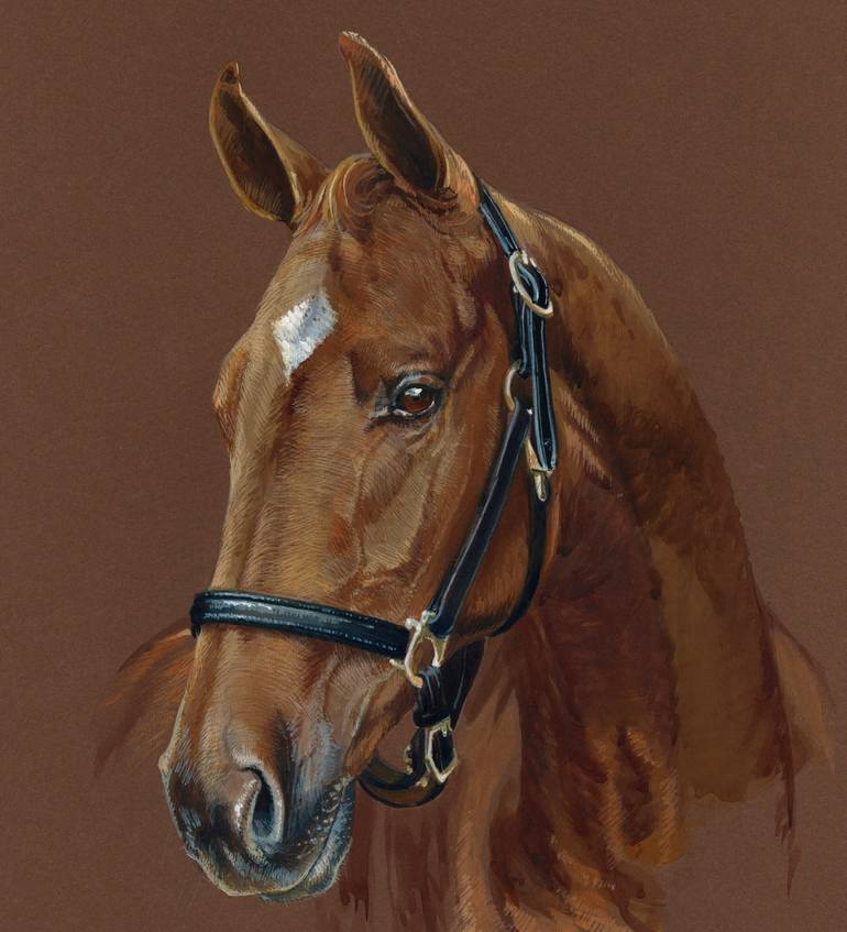 Original Fine Art Horse Painting by Valentyn Orikhovskyi