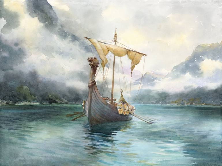 viking ship dragon